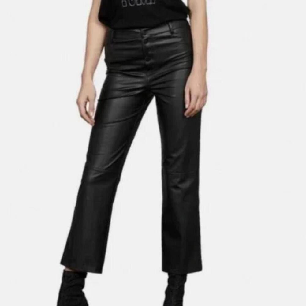 RED David lerner vegan leather pant